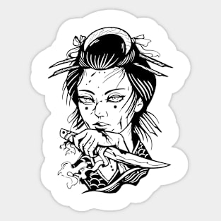 Geisha by Digent.ink Sticker